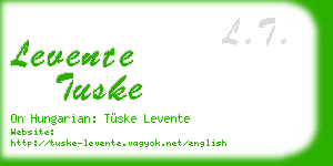 levente tuske business card